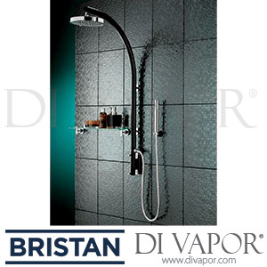 Bristan Prism Shower Pole with Diverter To Handset - Black - Spare Parts - BR DV 240
